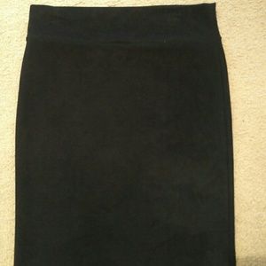 Faux Suede Pencil Skirt